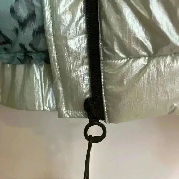 Noize amber mint metallic green puffer jacket bomber size small NEW - Picture 2 of 10